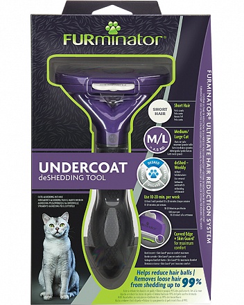 FURminator Short Hair Large Cat M/L для больших кошек короткошерстных пород
