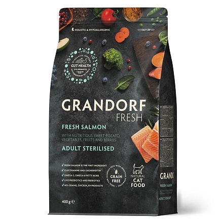 GRANDORF Fresh Cat STERILISED Salmon&Sweet Potato