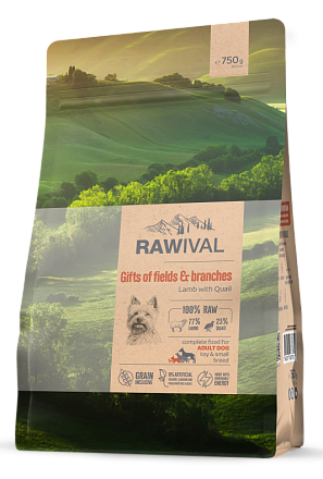 RAWIVAL Gifts of Fields & Branches ягнёнок с перепелом для собак маленьких пород