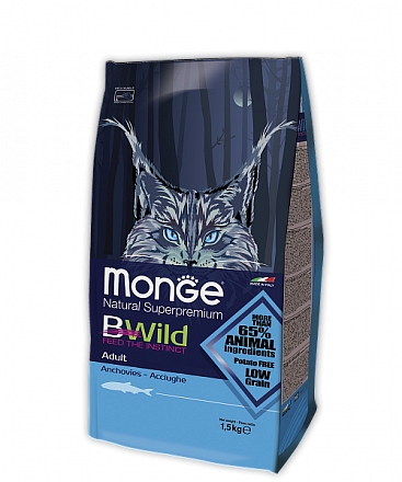 Monge Bwild Cat Cat Anchovies для кошек с анчоусами