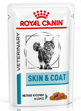 Royal Canin Veterinary Diet Skin&Coat для кастрированных котов и стерилизованных кошек для кожи и шерсти 85 гр