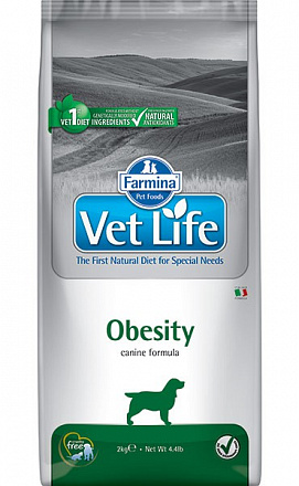 Farmina Vet Life Dog Obesity для собак при излишнем весе