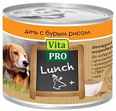Vita Pro Lunch Консервы для собак дичь, с бурым рисом