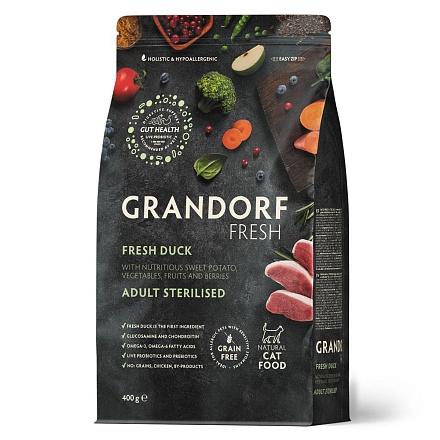 GRANDORF Fresh Cat STERILISED Duck&Sweet Potato
