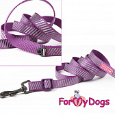 For My Dog Поводок фиолетовый светоотражающий