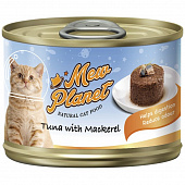 Pettric Mew Planet Для кошек паштет с тунцом и скумбрией 160 гр