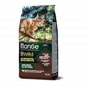 Monge Cat BWild Grain Free сухой беззерновой корм для крупных кошек всех возрастов из мяса буйвола