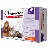 Inspector Quadro таблетки для кошек и собак инсектоакарицид и антигельминтик 8-16 кг