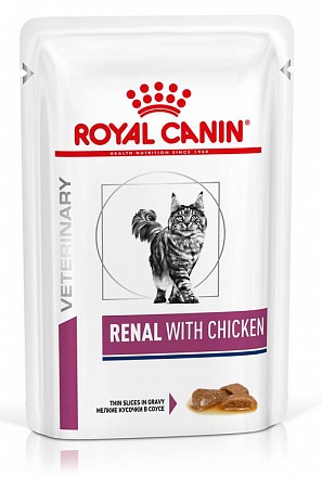 Royal Canin Veterinary Diet Renal Для взрослых кошек при болезни почек с курицей 85 гр
