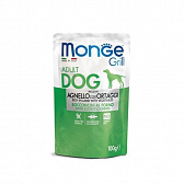 Monge Dog Grill Pouch, Пауч для собак ягненок с овощами